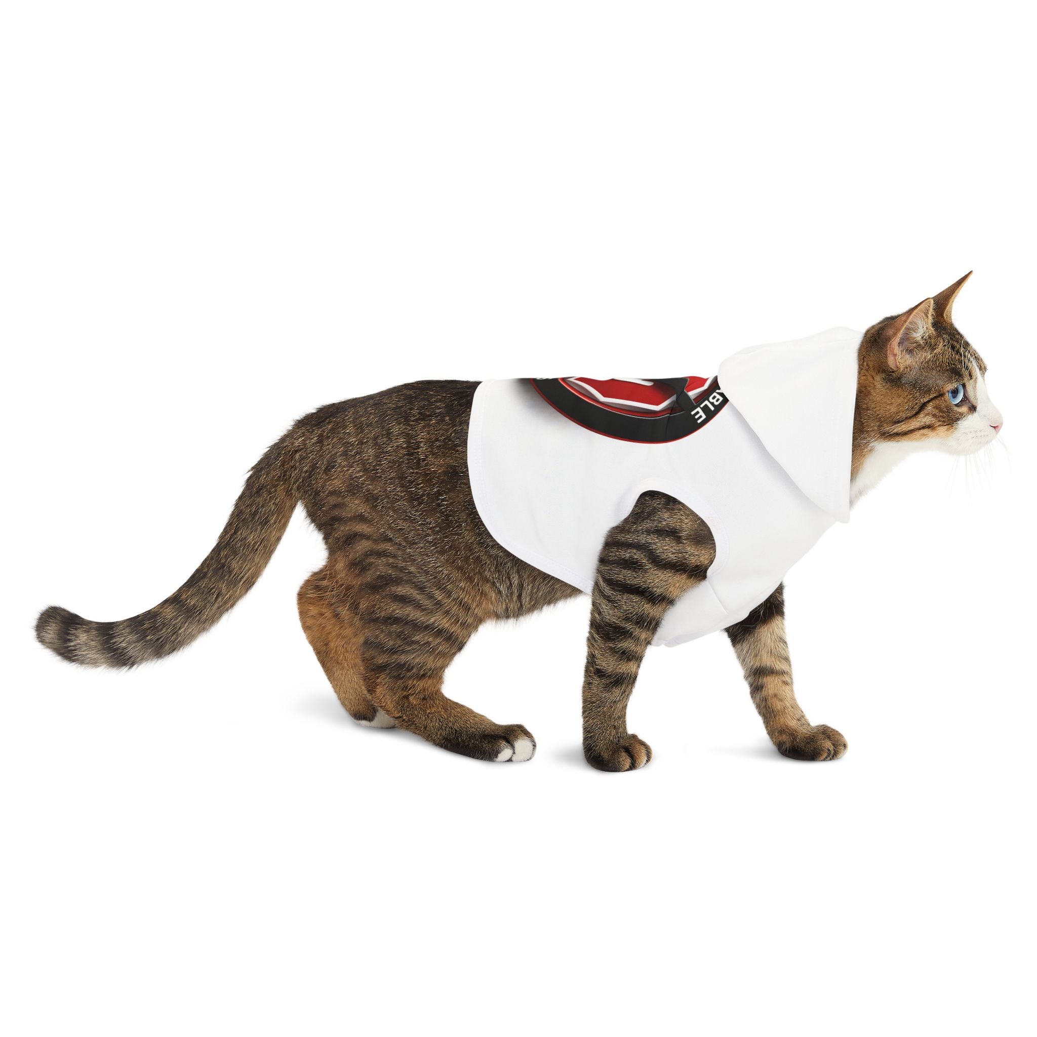 Pet Hoodie - "Be Unstoppable" Graphic Dog & Cat Hoodie with Bold Stop Sign Design